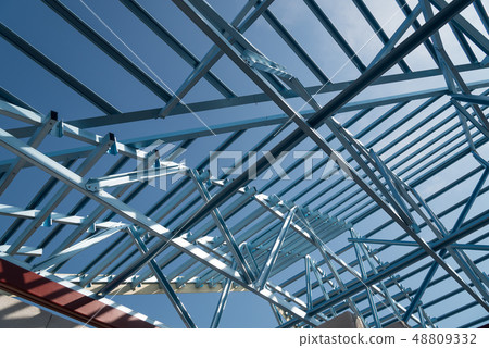 Structure of steel roof frame for building 48809332