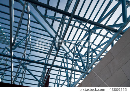 Structure of steel roof frame for building Structure of steel roof frame for building 48809333