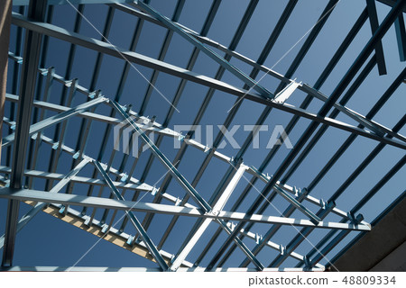 Structure of steel roof frame for building Structure of steel roof frame for building 48809334