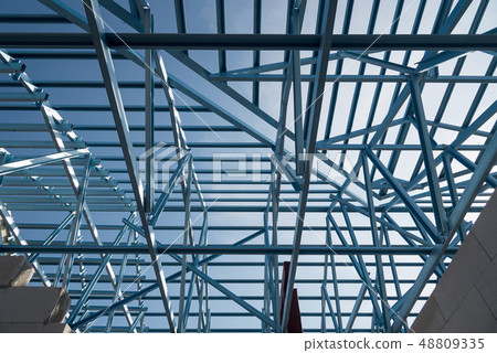 Structure of steel roof frame for building Structure of steel roof frame for building 48809335