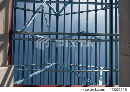Structure of steel roof frame for building Structure of steel roof frame for building 48809336