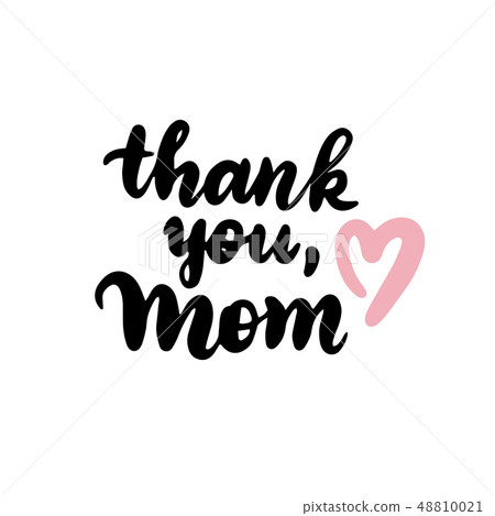 Thank You Mom Handwritten Lettering 插圖素材 圖庫