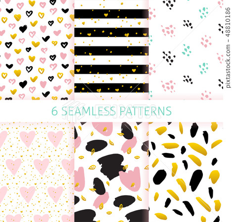 Happy Mothers Day Trendy Seamless Patterns 48810186
