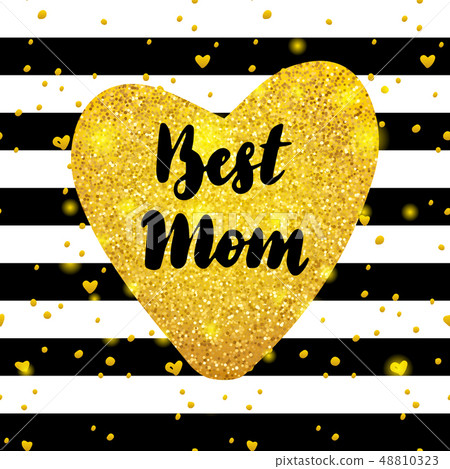 Best Mom Gold Postcard Design 48810323