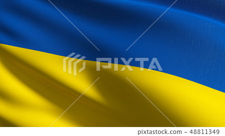 Ukraine national flag blowing in the wind Ukraine national flag blowing in the wind 48811349
