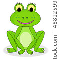 Happy smiling frog 48812599