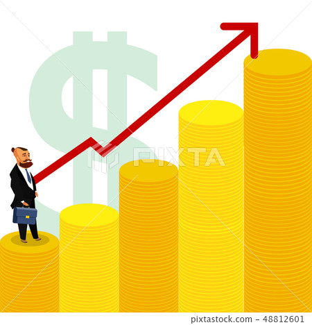 Successful, Wealthy Businessman Color Illustration Successful, Wealthy Businessman Color Illustration 48812601