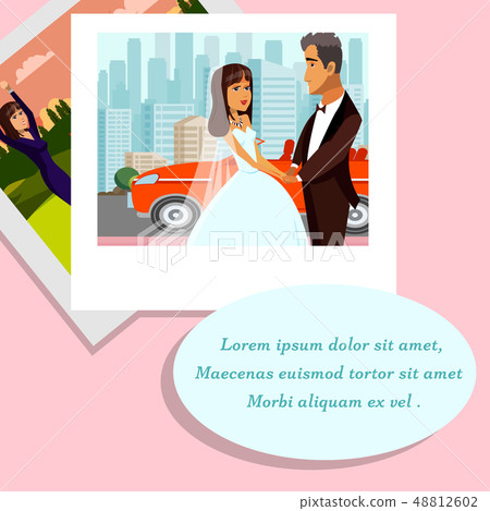 Wedding Memories, Photo Album Vector Illustration 48812602