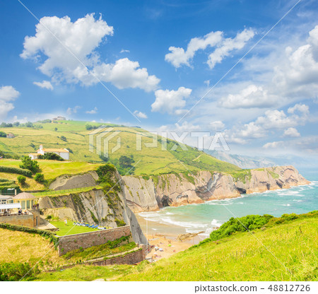 Zumaia coast, Pais Vasco Spain Zumaia coast, Pais Vasco Spain 48812726