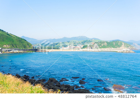 Cantabrian Sea coast and Deba town Cantabrian Sea coast and Deba town 48812764