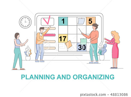 Teamwork Planning and Organizing Horizontal Banner Teamwork Planning and Organizing Horizontal Banner 48813086