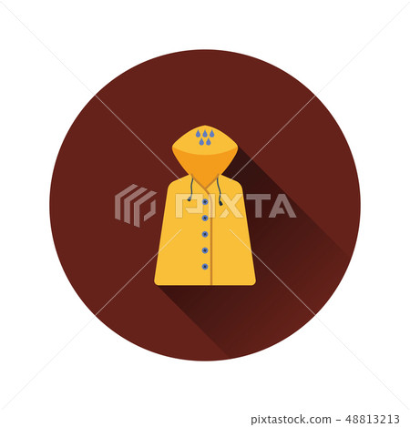 Flat design icon of raincoat - Stock Illustration [48813213] - PIXTA