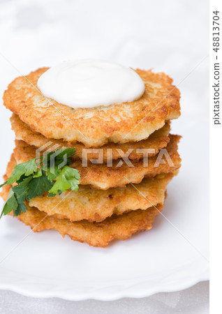 fried potato pancakes fried potato pancakes 48813704