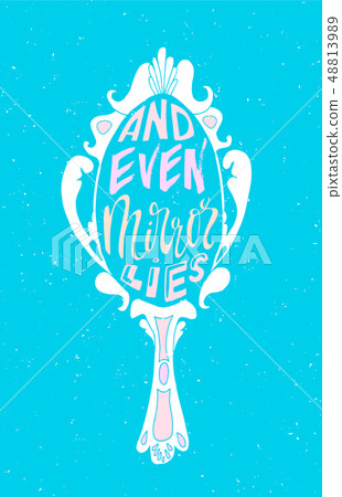 And even mirror lies lettering neon poster 48813989