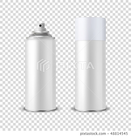Vector 3d Realistic White Blank Spray Can,... - Stock Illustration ...