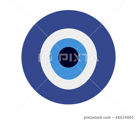 Nazar Evil Eye or Boncuk isolated vector illustration. Nazar glass eye bead amulet. 48814801