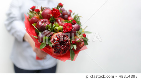 Beautiful bouquet consisting of different fruits 48814895