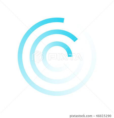 Sonar search icon isolated. Loading system.  48815290