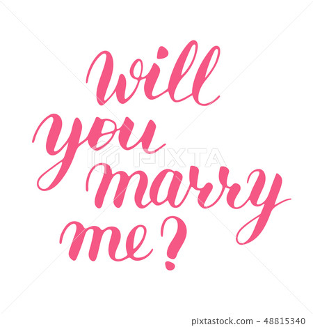 Will you marry me hand drawn vector lettering Will you marry me hand drawn vector lettering 48815340