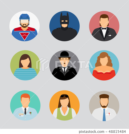 Avatar icons in flat design Avatar icons in flat design 48815484