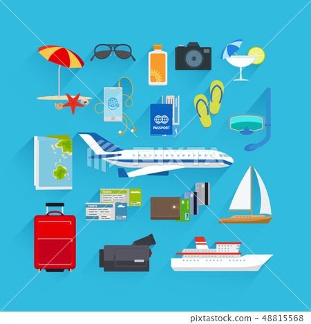 Travel flat icons 48815568