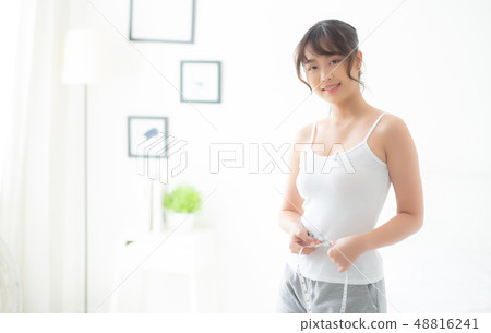 Beautiful young asian woman body diet and slim Beautiful young asian woman body diet and slim 48816241