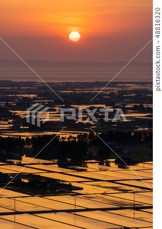 從Funami城堡廢墟的日落 48816320