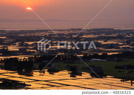 Sunset from Funami Castle Ruins Sunset from Funami Castle Ruins 48816323