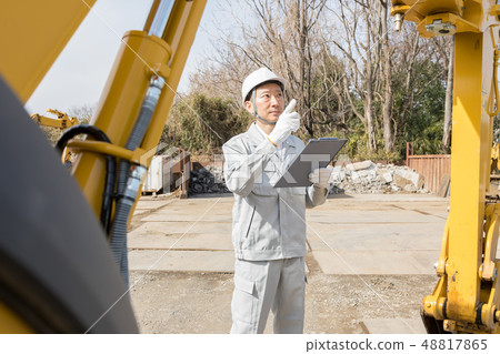 Heavy machine person Japanese Heavy machine person Japanese 48817865