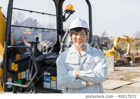 Heavy machine person Japanese Heavy machine person Japanese 48817872