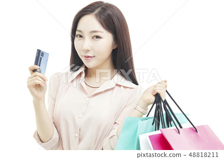 Card Credit Card Shopping Shopper Holly Stock Photo 48818211 Pixta