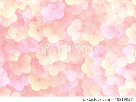 Cherry blossom watercolor background 48819027