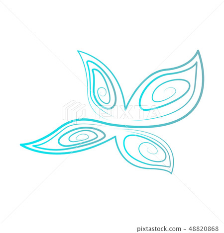 Isolated abstract butterfly 48820868