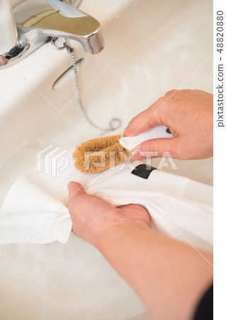 洗衣、襯衫、刷子、去污 48820880