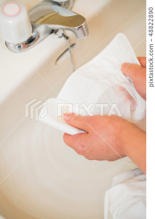 Laundry, shirt stain removal Laundry, shirt stain removal 48822890