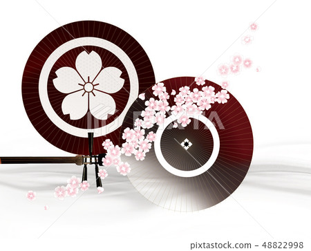 Cherry blossoms and umbrellas Cherry blossoms and umbrellas 48822998