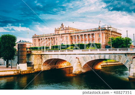 Riksdag Parliament Building, Stockholm, Sweden. Riksdag Parliament Building, Stockholm, Sweden. 48827351
