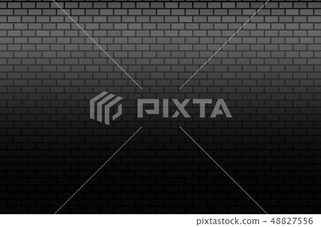 Wall on dark background. Stonewall bricks banner. 48827556