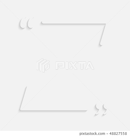 Blank template vector quote. Square with bracket. 48827558