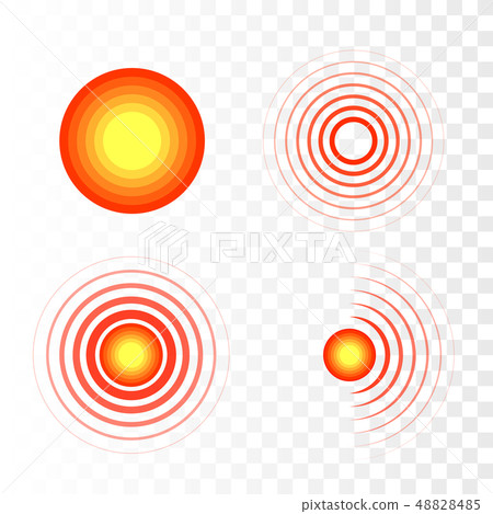 Pain symbols. Red circles of pain. Vector Pain symbols. Red circles of pain. Vector 48828485