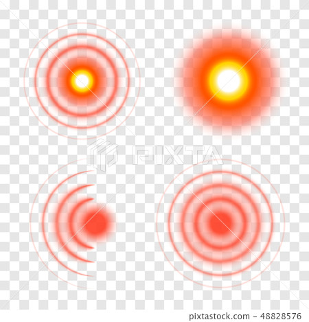 Pain symbols. Red circles of pain. Vector Pain symbols. Red circles of pain. Vector 48828576