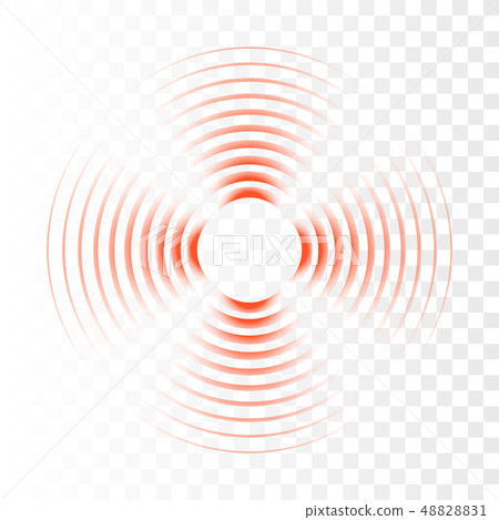Sonar wave sign. Vector illustration. Radar icon Sonar wave sign. Vector illustration. Radar icon 48828831