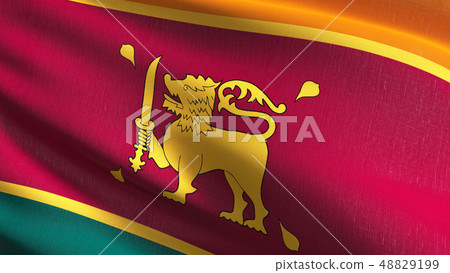 Sri Lanka national flag blowing in the wind Sri Lanka national flag blowing in the wind 48829199