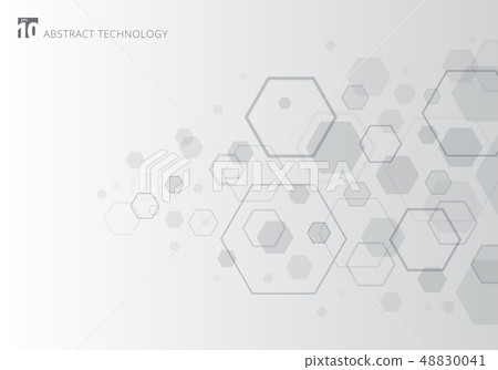 Abstract gray hexagon on white background. - Stock Illustration ...