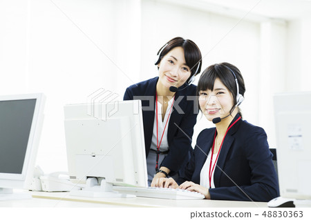 Operator call center Tele-apo Business Personal computer support desk Operator call center Tele-apo Business Personal computer support desk 48830363