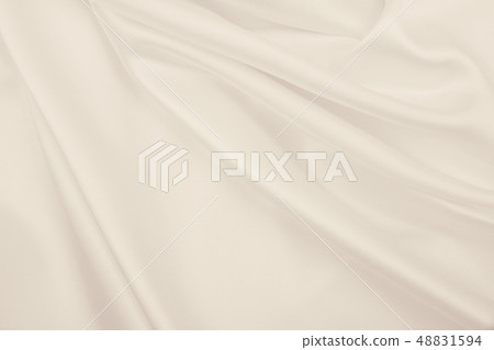 Smooth elegant golden silk or satin luxury cloth 48831594