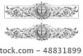 Antique ornament (decorative ruling on the cross) 48831899