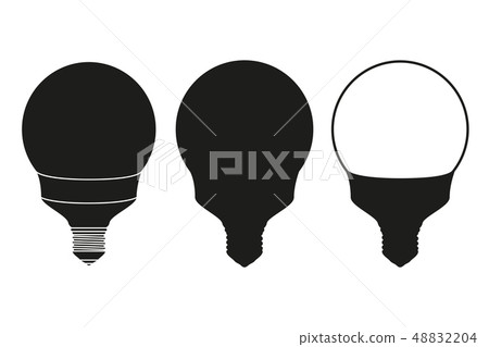 Black and white light orb lamp set 48832204