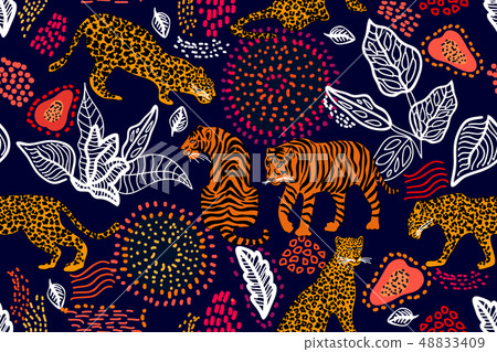 Darkness in jungle. - Stock Illustration [48833409] - PIXTA