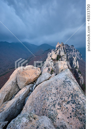 View from Ulsanbawi rock peak. Seoraksan National Park, South Corea View from Ulsanbawi rock peak. Seoraksan National Park, South Corea 48833700